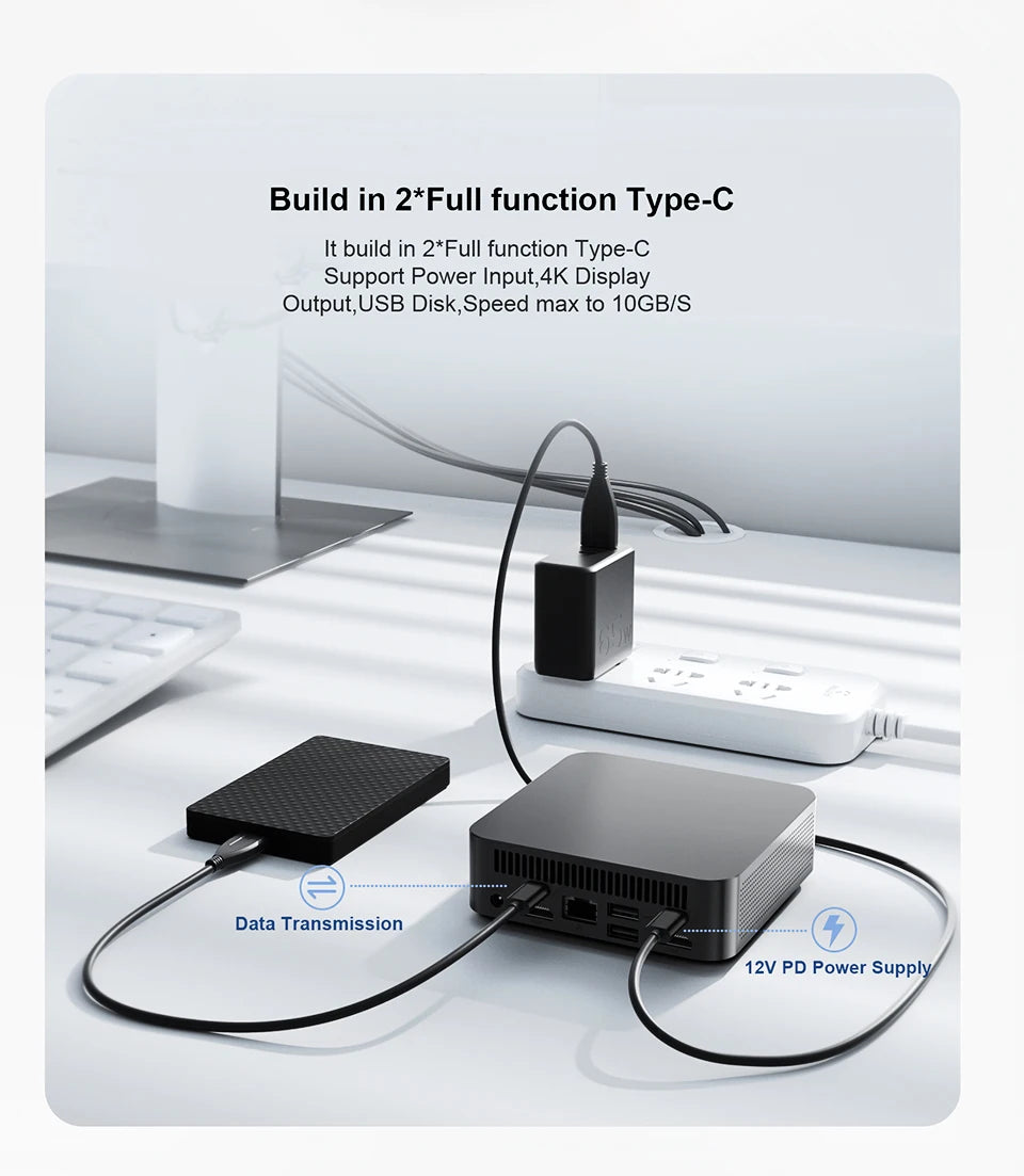 Chatreey T9 Mini PC Intel Alder Lake N100 4K 60Hz Dual SSD