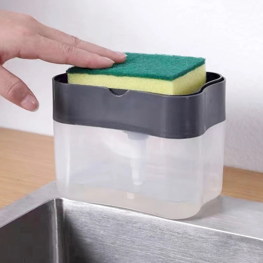 1PC PP Plastic Storage Box Dishwasher Soap Dispenser Press