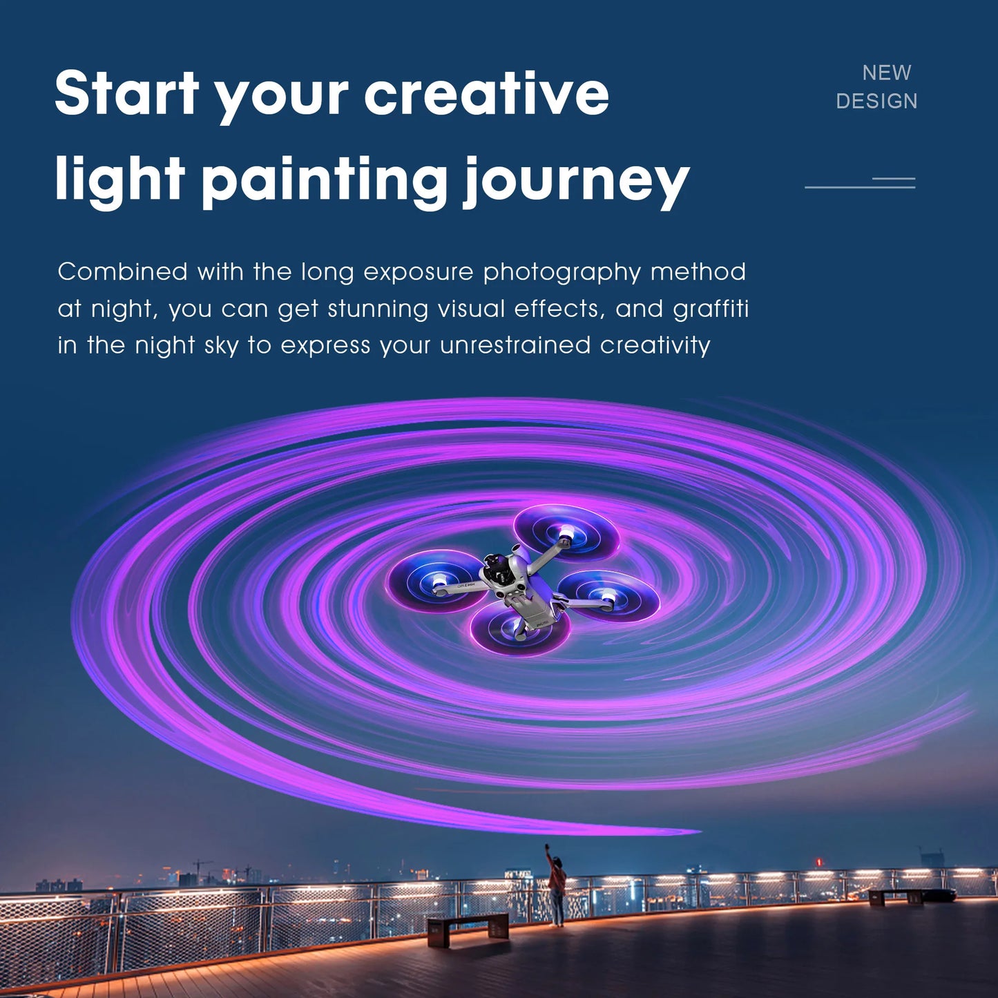 4pcs Mini 4 Pro Rechargeable LED Light Flash Propellers for DJI Mini 3 Pro Air 3