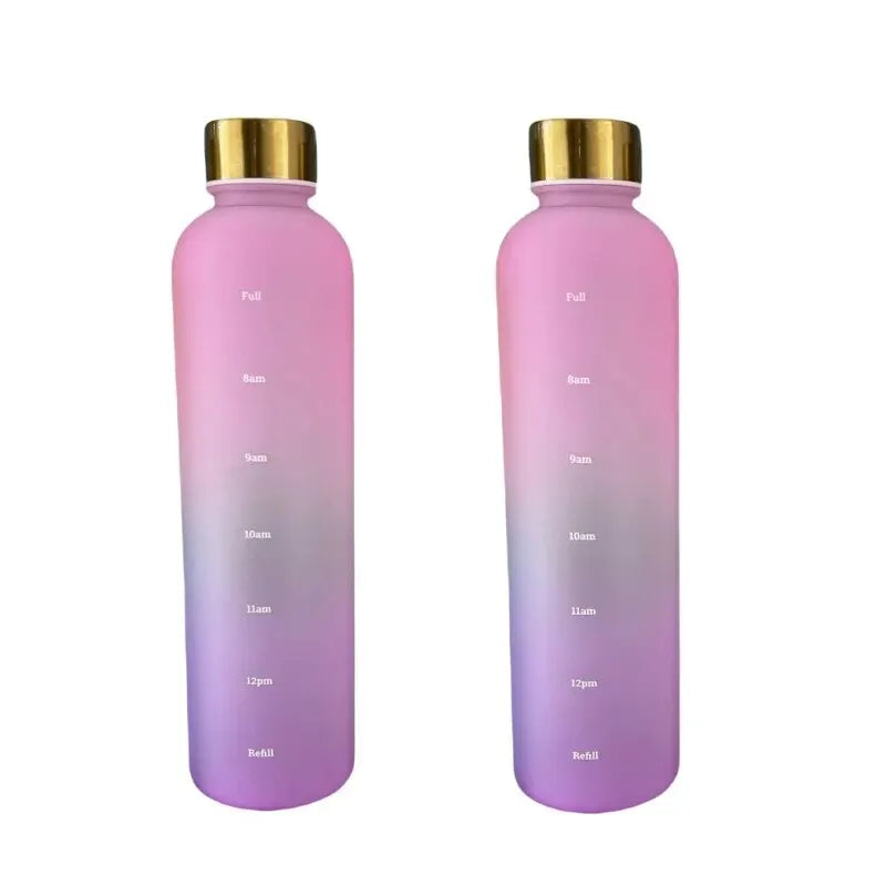 1L Bottle With Time Marker 32 OZ Motivational Reusable Leakproof BPA Free