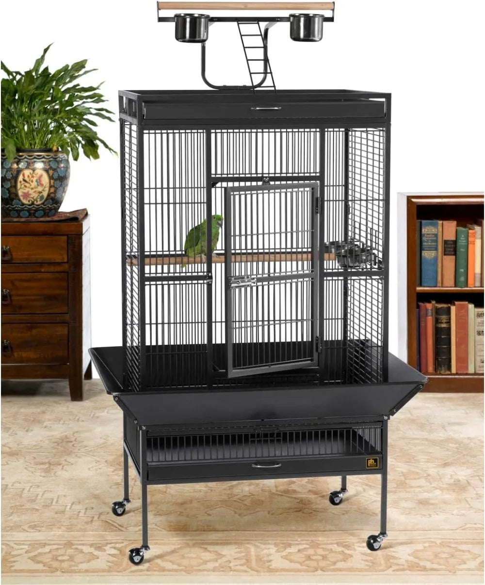 Hendryx Signature Select Series Wrought Iron Bird Cage in Black