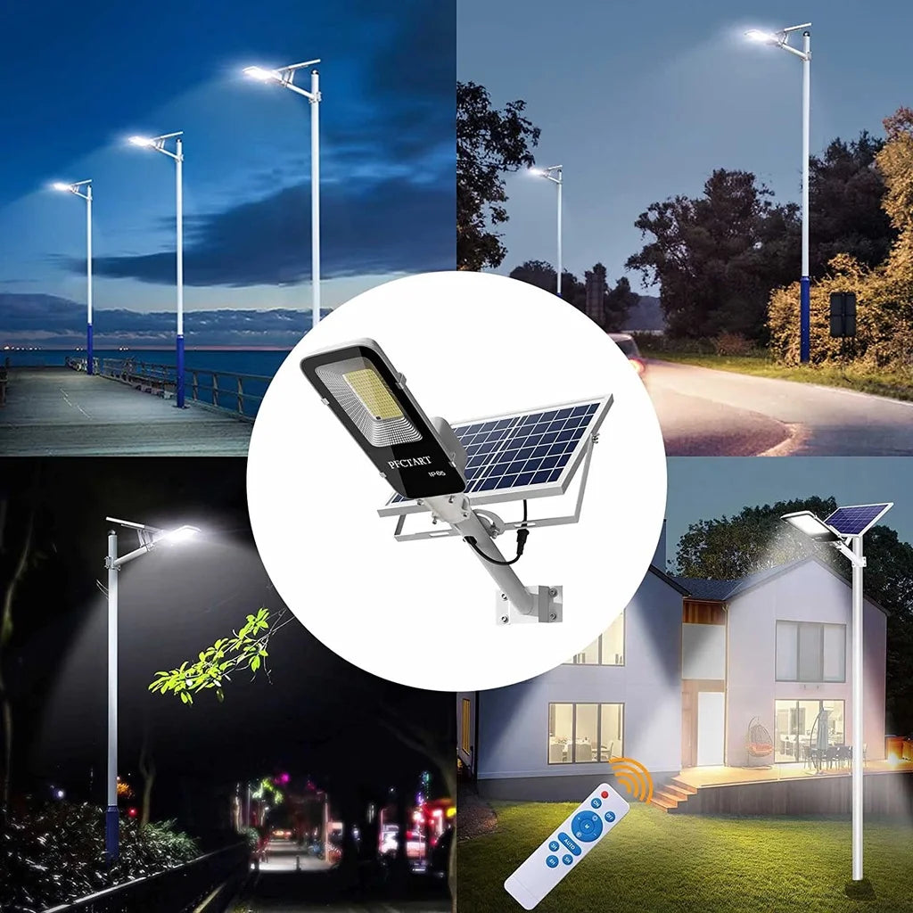 200W Powerful Solar Light Waterproof Dusk to Dawn Street Light