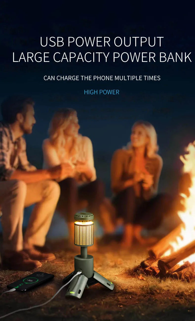 Folding Camping Light Portable Telescopic Lanterns 10000mAh Waterproof Magnetic Lamp with Triangle Stand Base