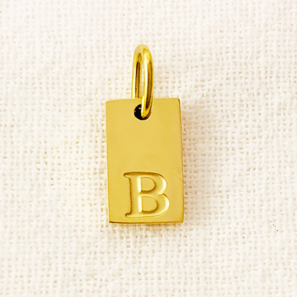 SUNIBI Alphabet Charm Pendant for Necklaces Stainless Steel Jewelry