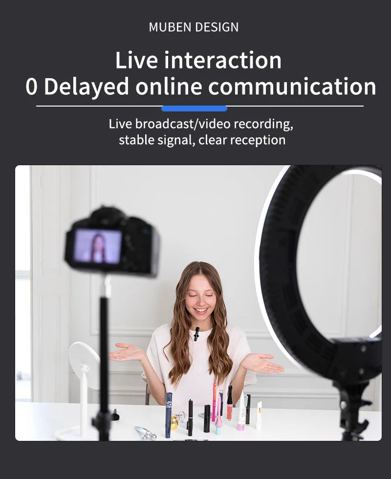 Basix Mini Lavalier Microphone Portable Wireless for iPhone Android