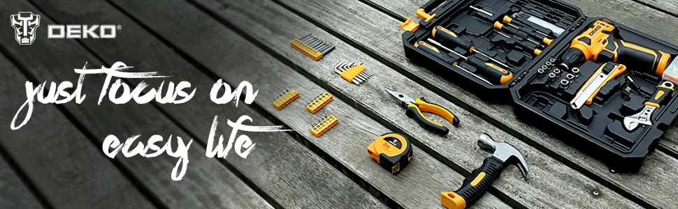 DEKO 126Pcs Power Tool Combo Kit with 8V Cordless Drill