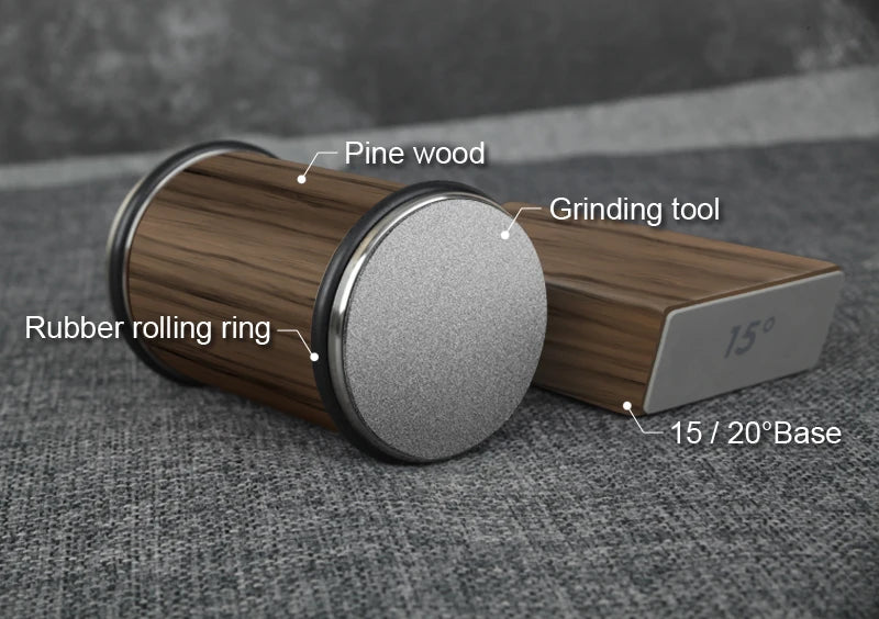 Rolling Knife Sharpener Kit with Magnetic Holder and Diamond Stones