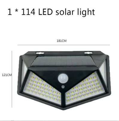 1/2/4PCS 108 COB Sensor Solar Lamps Outdoor Waterproof Security Light with Remote Control