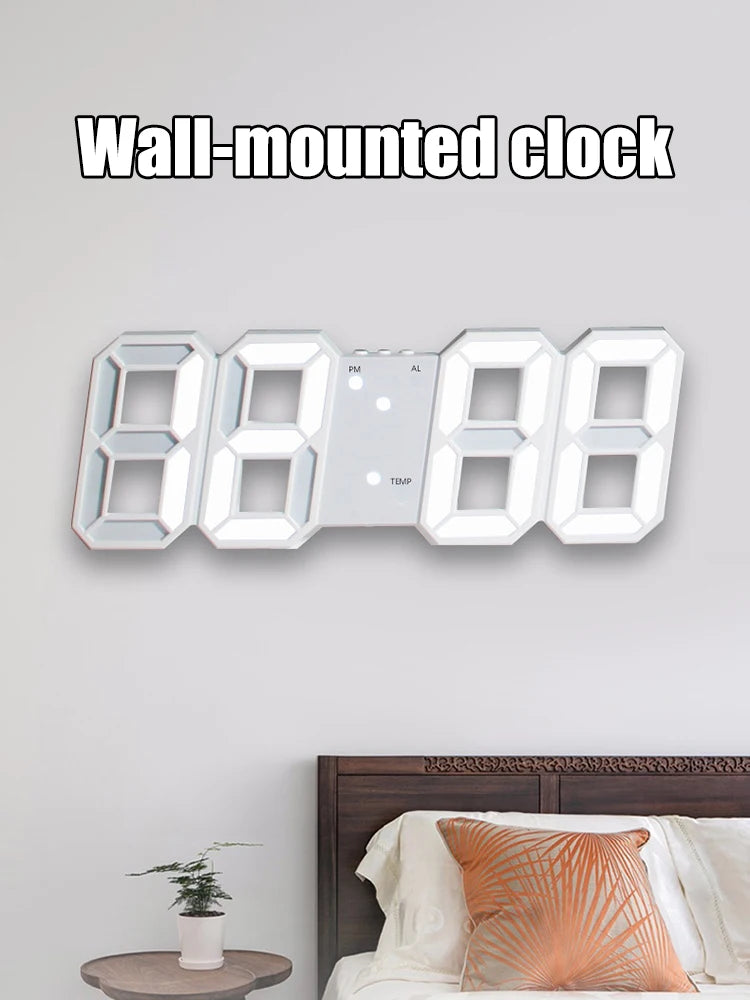 1PC 3D Digital Clock Multi-Functional Large Screen Gift