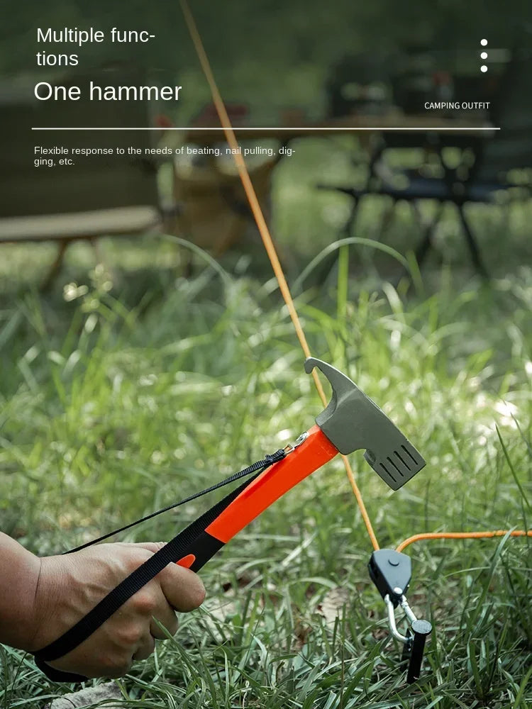 Outdoor Camping Tent Nail Hammer Cast Iron Safety Tool