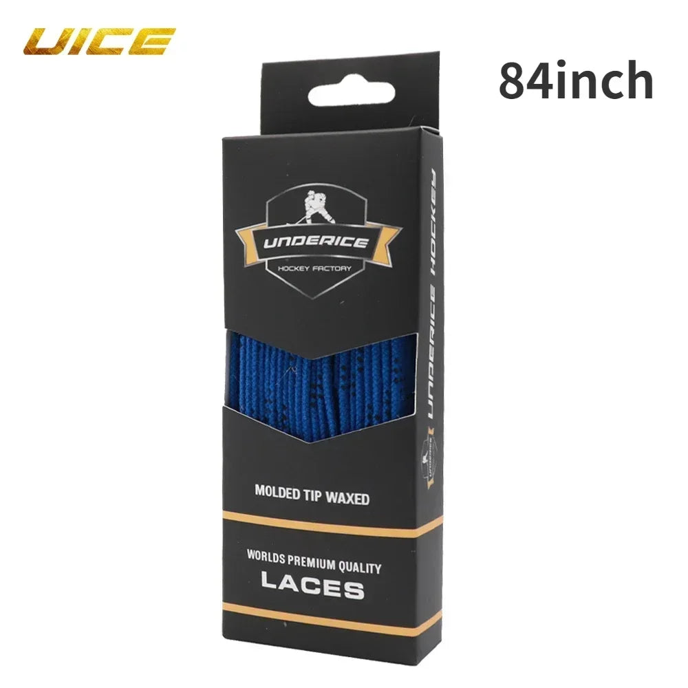 Ice Hockey Skate Laces 84-120inch Waxed Dual Layer Braid