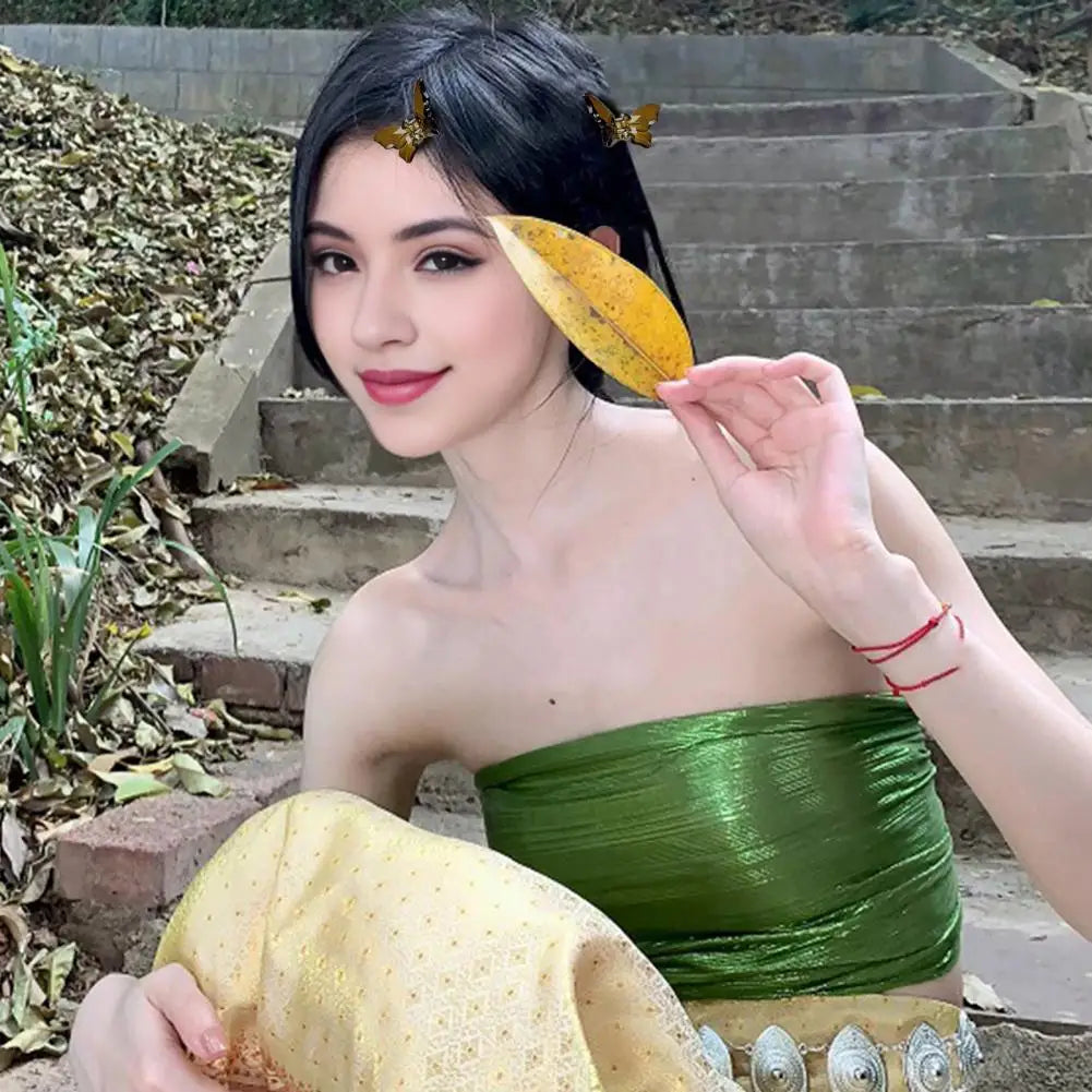 2Pcs Butterflies Hair Clip for Girls Mini Braiding Accessories