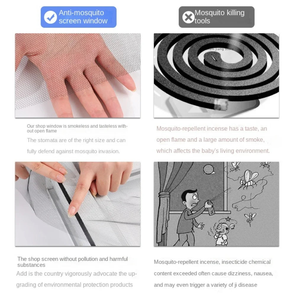 DIY Mosquito Net Self-Adhesive Indoor Anti-Insect Fly Screen