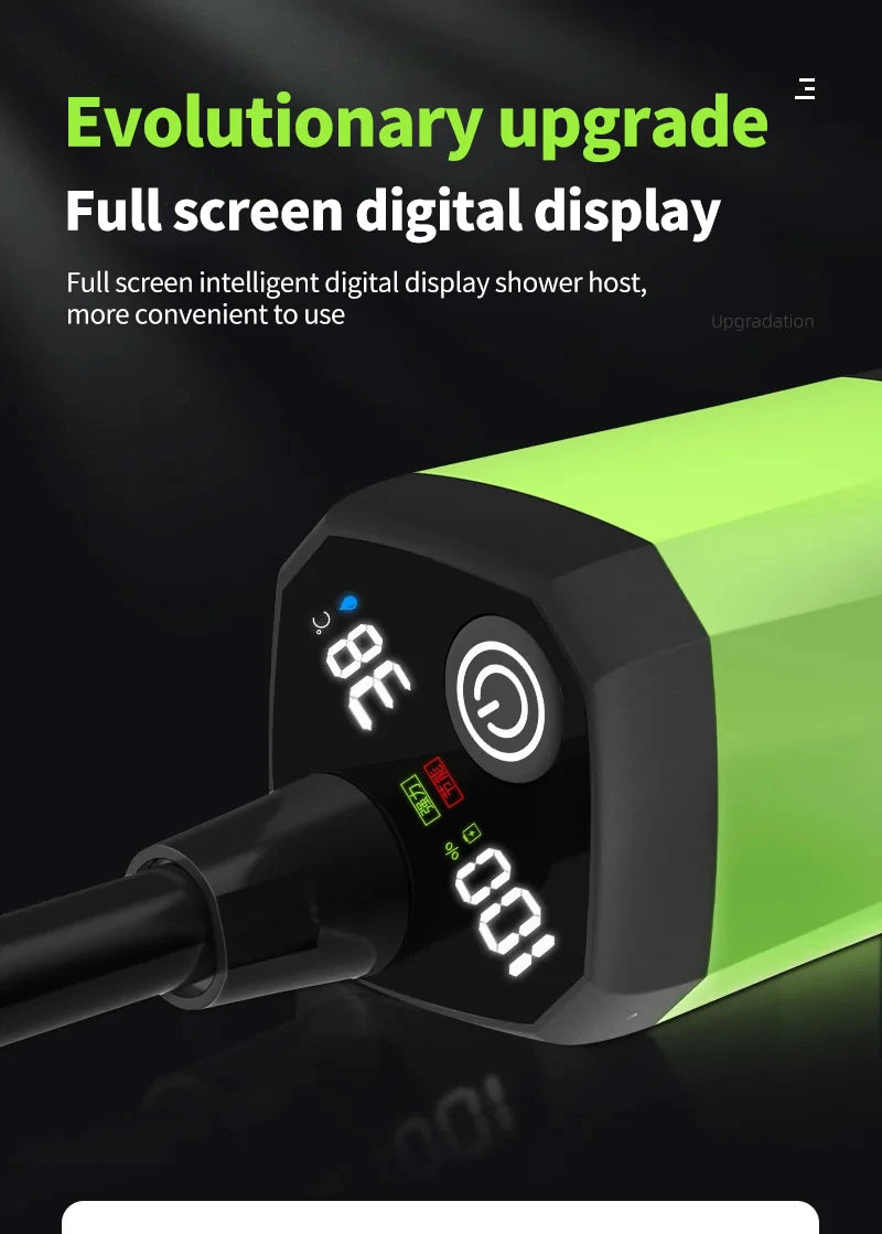 Camping Shower Pump RV Outdoor Shower Kit with Digital Display and 6000mAh Battery