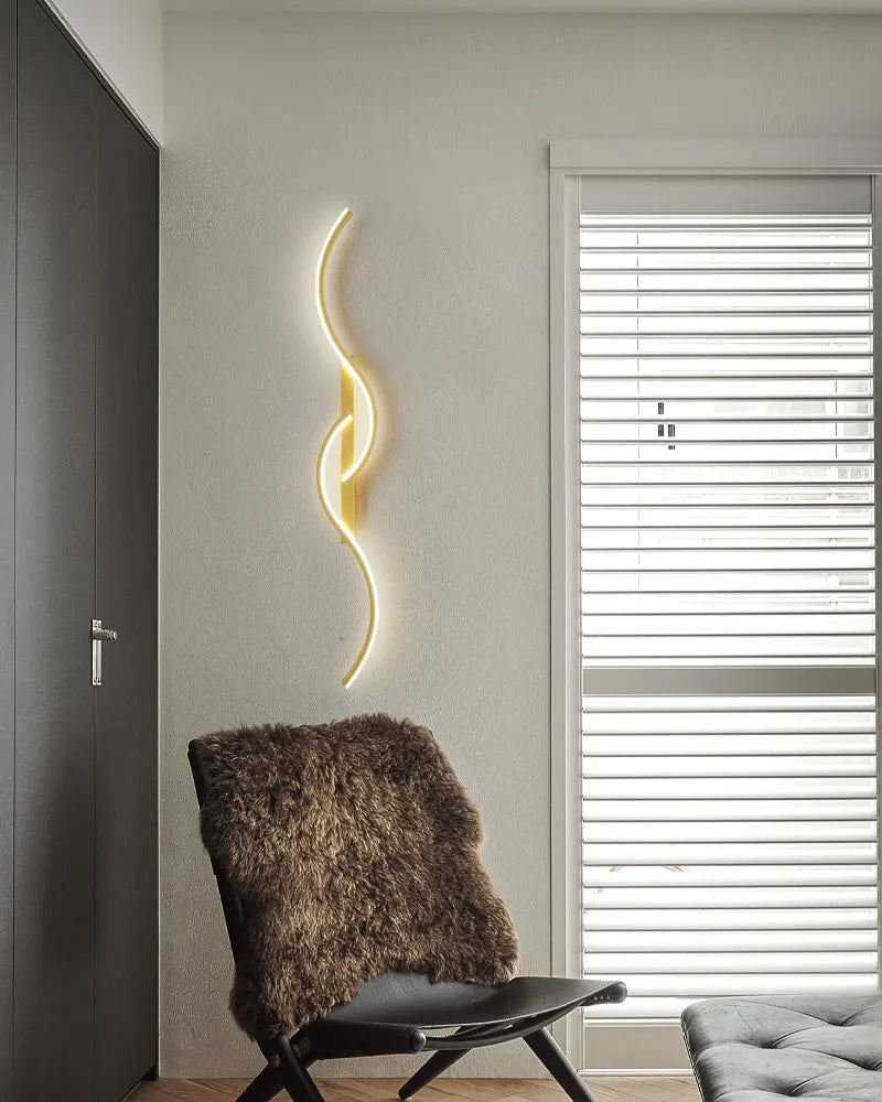 Indoor LED Wall Lights Modern Wall Sconces for Bedroom and Corridor Black Gold White Finish Stylish Indoor Lighting