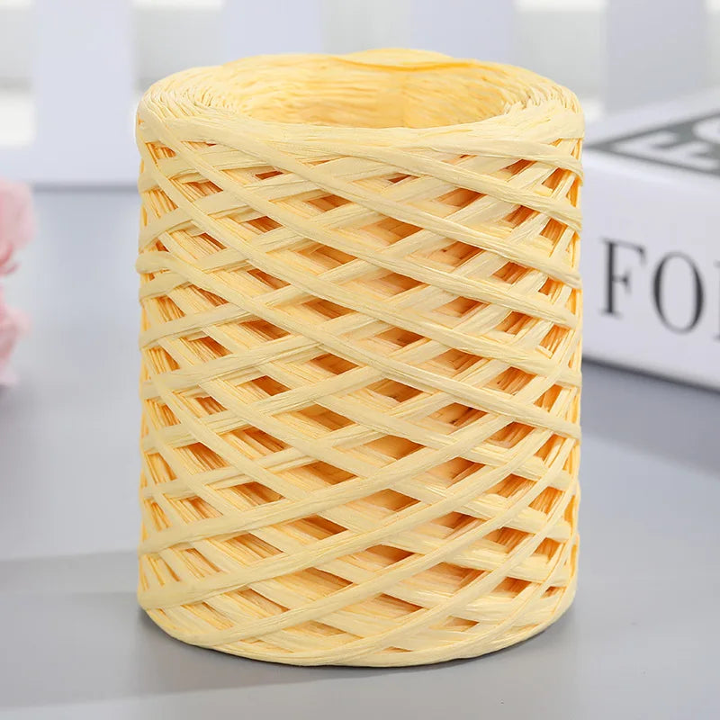 200M Natural Raffia Straw Yarn For DIY Summer Bags Hats