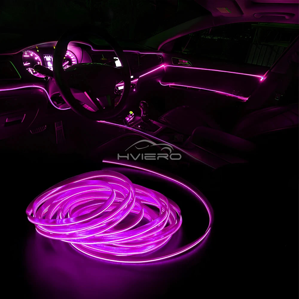 1M/2M/3M/5M Car Interior LED Strip Flexible Neon Lights USB