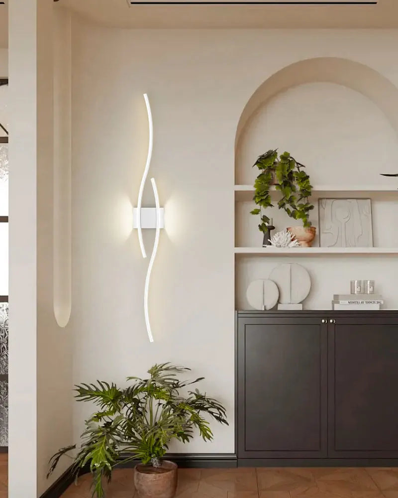 Indoor LED Wall Lights Modern Wall Sconces for Bedroom and Corridor Black Gold White Finish Stylish Indoor Lighting