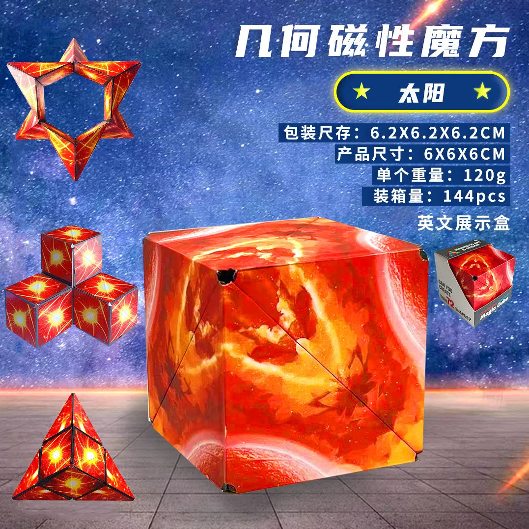 Variety Geometric Changeable Magnetic Magic Cube Fidget Stress Reliever