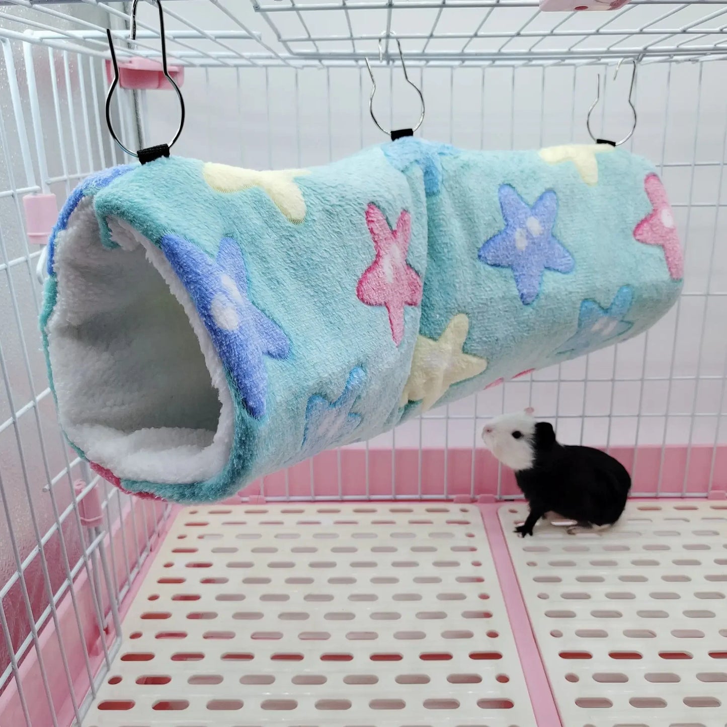 Plush Hamsters Playing Tunnels Heart Soft Cotton Winter Warm Nest for Ferret Guinea Pigs Squirrels Small Pet Toys Accessories