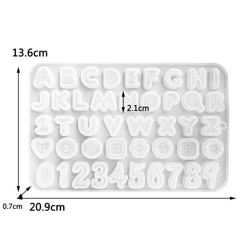 Alphabet Epoxy Resin Silicone Mold for DIY Jewelry Crafts