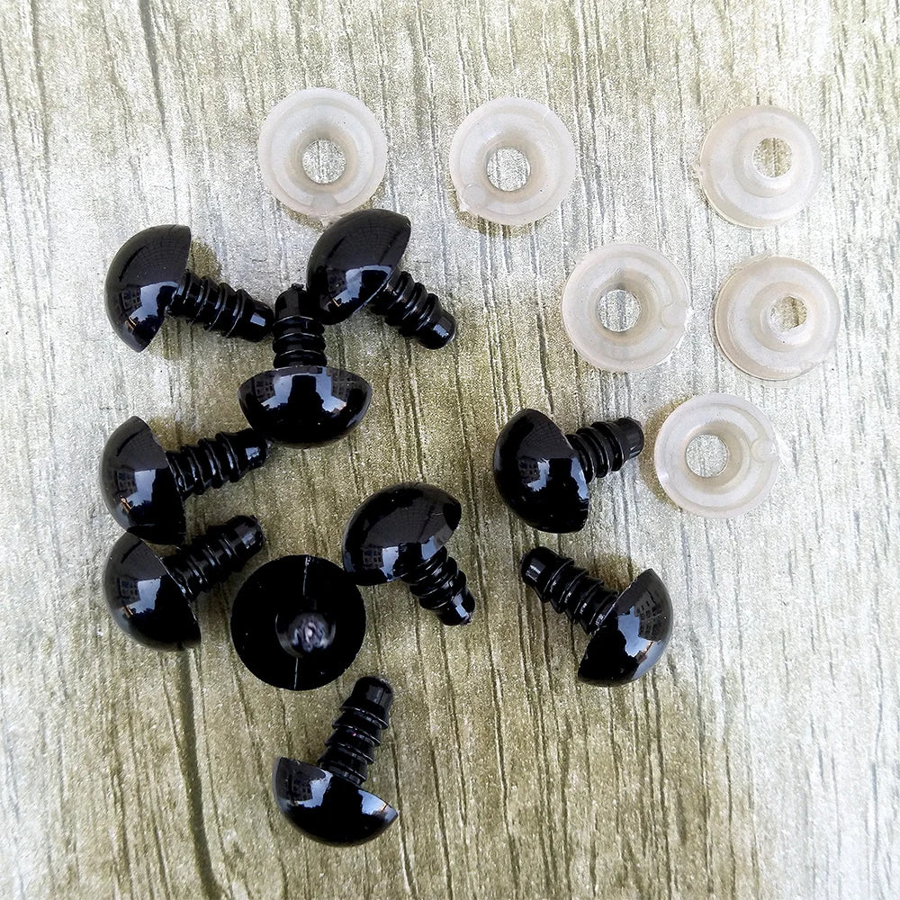 100pcs 8/10/12/14mm Plastic Safety Eyes for DIY Doll Toys