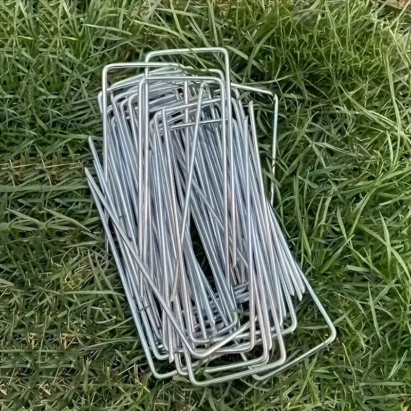 U Type Heavy Duty Garden Staples for Securing Landscape Fencing and Lawn Barriers Galvanized Sod Pins and Ground Stakes