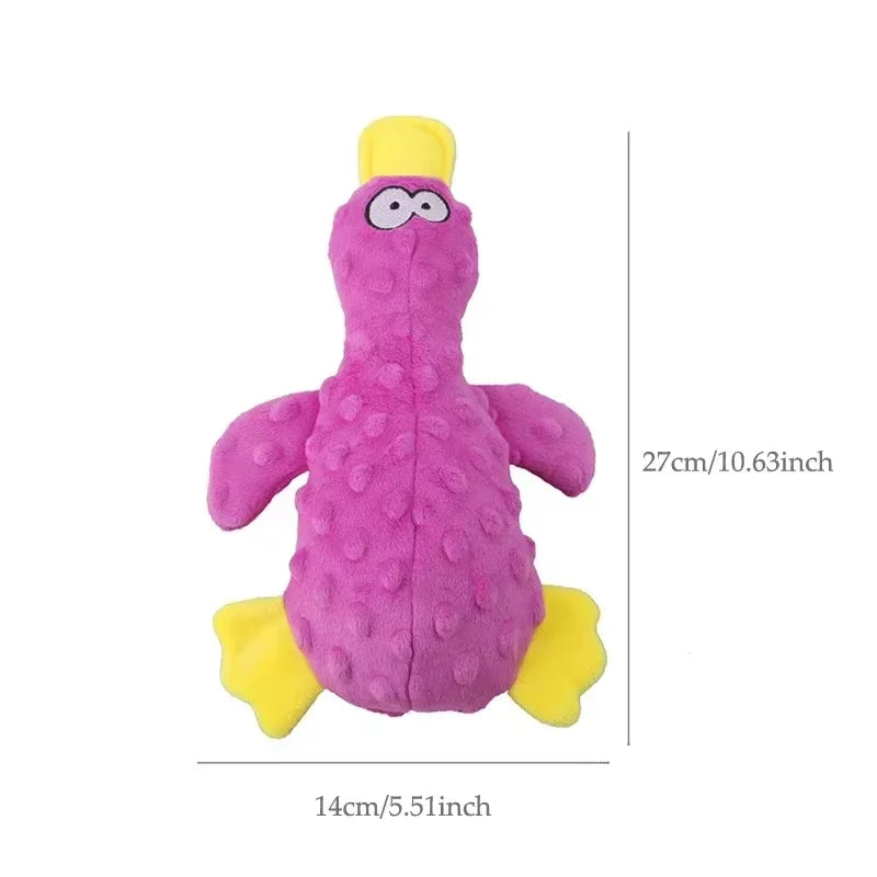 Duck Soft Plush Stuffed Raw Dog Toys for small Puppy dogs Interactive Squeaky Dog Bite Toy Sound Paper Chew Tooth Pet Supplier