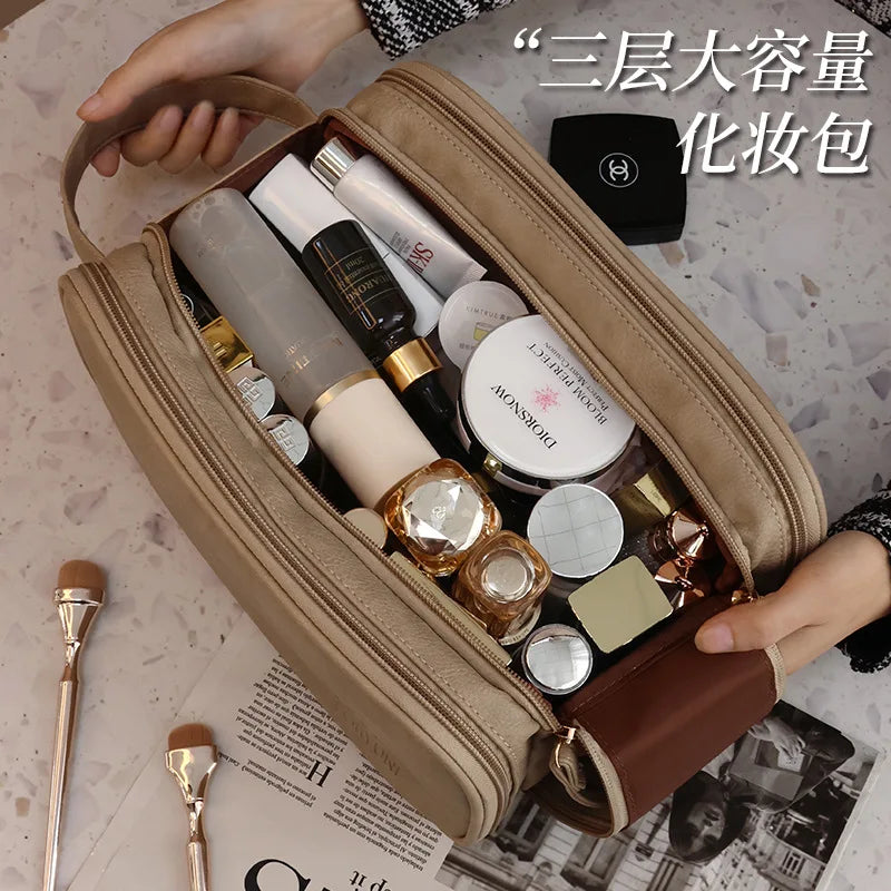 Waterproof Travel Cosmetic Bag for Men and Women Large Capacity Organizer for Makeup and Toiletries