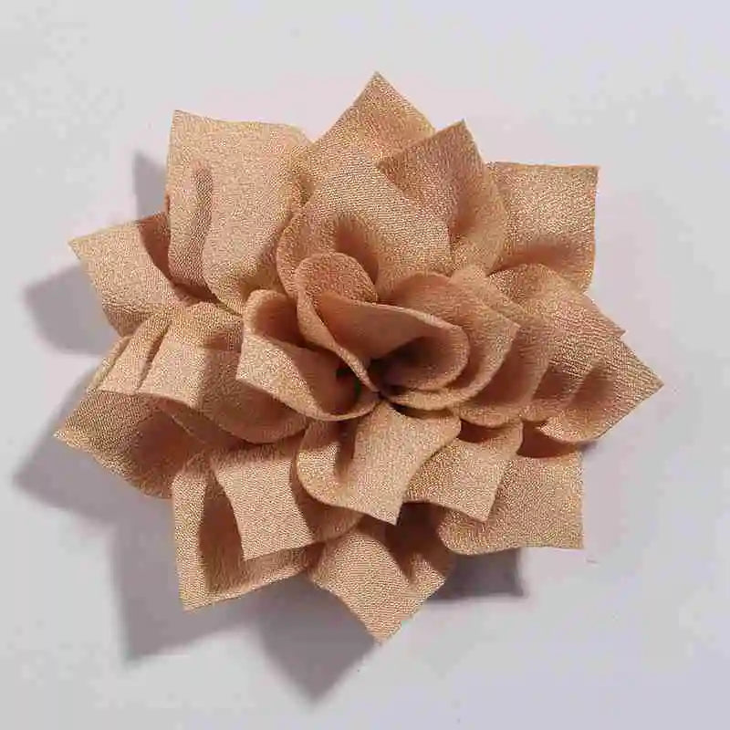 50PCS 7.5CM 2.95 Inch Fashion Lotus Satin Hair Flowers for DIY Headbands and Wedding Decor