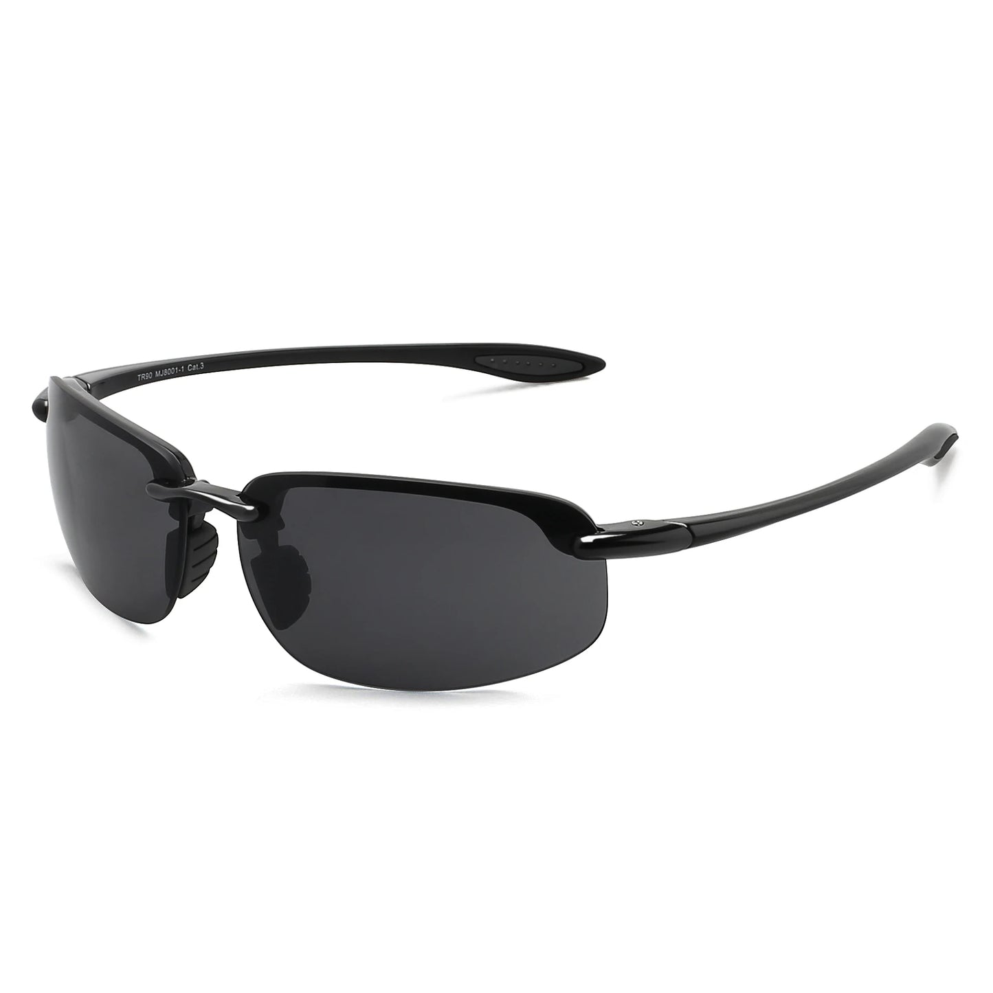JULI Sports Sunglasses for Men Women UV400 TR90 Rimless 8001