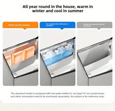Summer Cooling Pet House for Cats and Dogs Portable Ice Shelter with Air Conditioning Design Ideal for Hot Weather