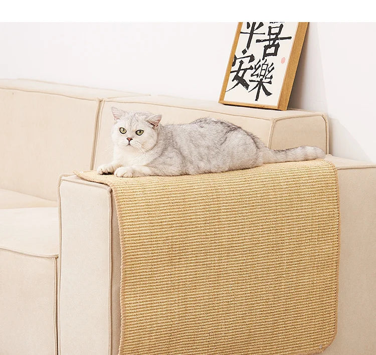 Scratcher Sisal Hemp Board Wall Pad Furniture Protective Scratching Post For Cat Paw Training