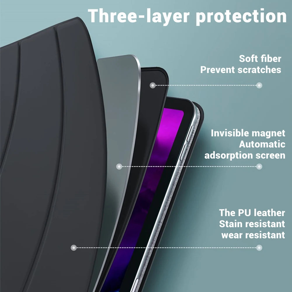 Smart Case for iPad 9.7 2018 2017 Magnetic PU Leather Cover