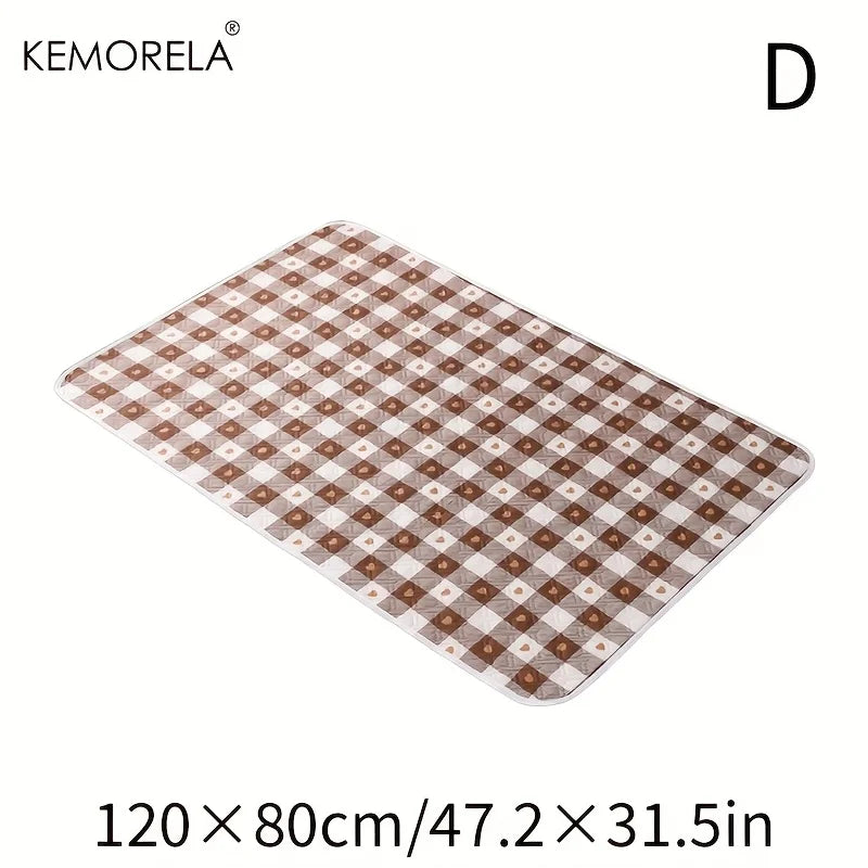KEMORELA 1PC Washable Guinea Pig & Hamster Cage Mat - Super Absorbent Non-Slip Pet Bedding 31"x47" for Rabbits & Small Animals