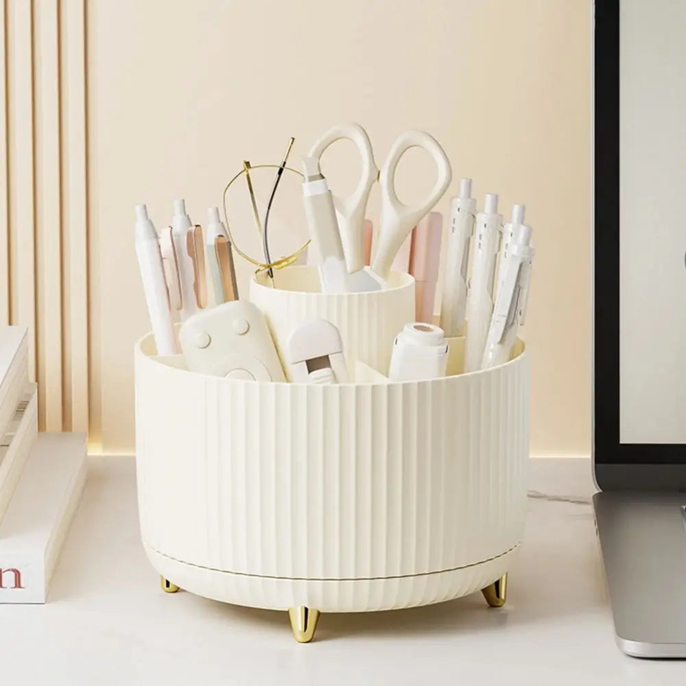 360 Rotating Makeup Brush Holder Portable Cosmetic Organizer