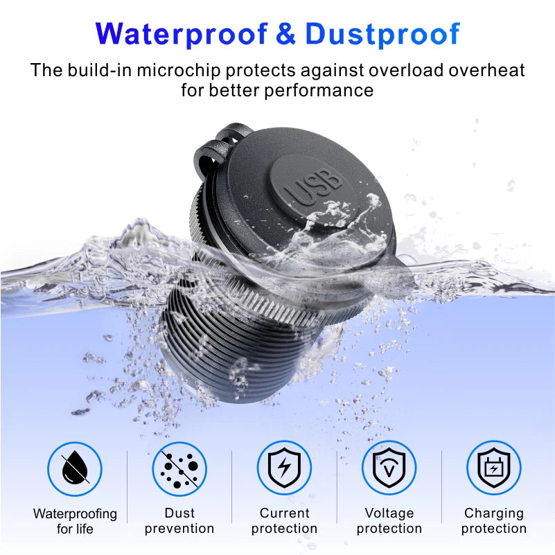 Type C Built-in USB Car Outlet 3.0 Fast Charging QC3.0 Adapter for Audi A1 A3 A4 A5 A6 A7 A8