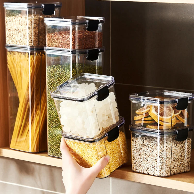Kitchen Grain Storage Jars Set β Moisture-Proof Organizer for Seasonings