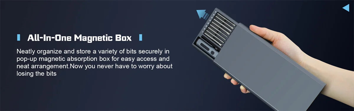 68-in-1 Precision Electric Screwdriver Set with 64 Bits and 5 Torque Settings for iPhone Watch Camera PC