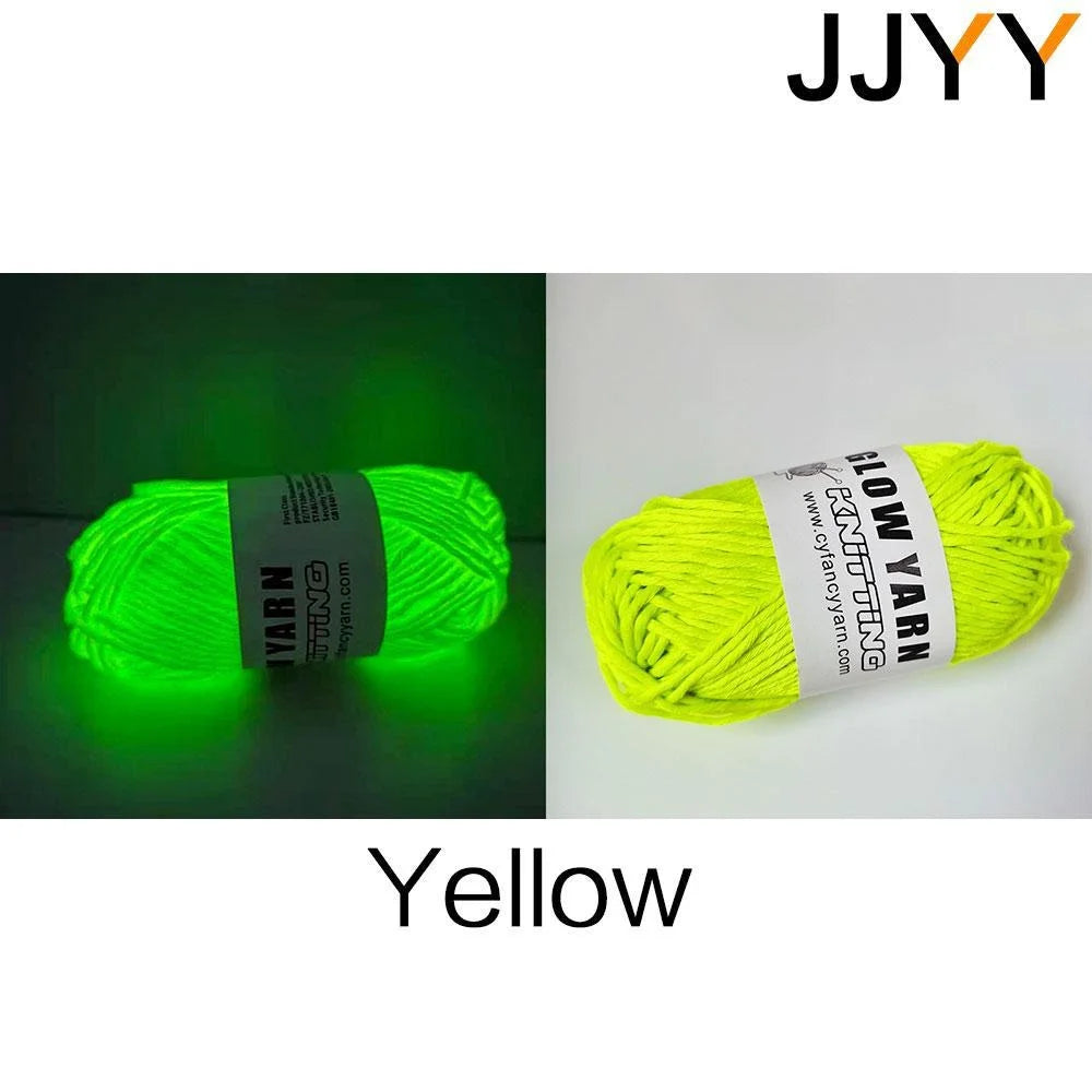 JJYY Fluorescent Luminous Soft Solid-color Thread 50m DIY Craft