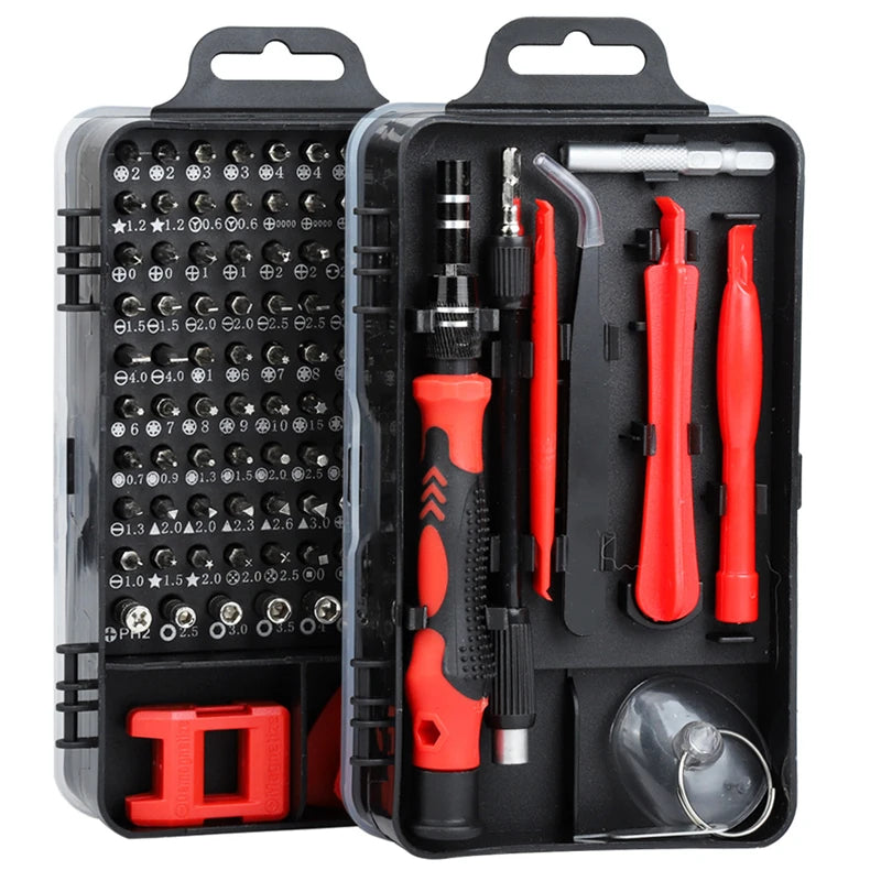 115 in 1 Magnetic Screwdriver Set with Precision Bits for Computer and Phone Repair Multi Tool Kit with Torx and Hex Drivers