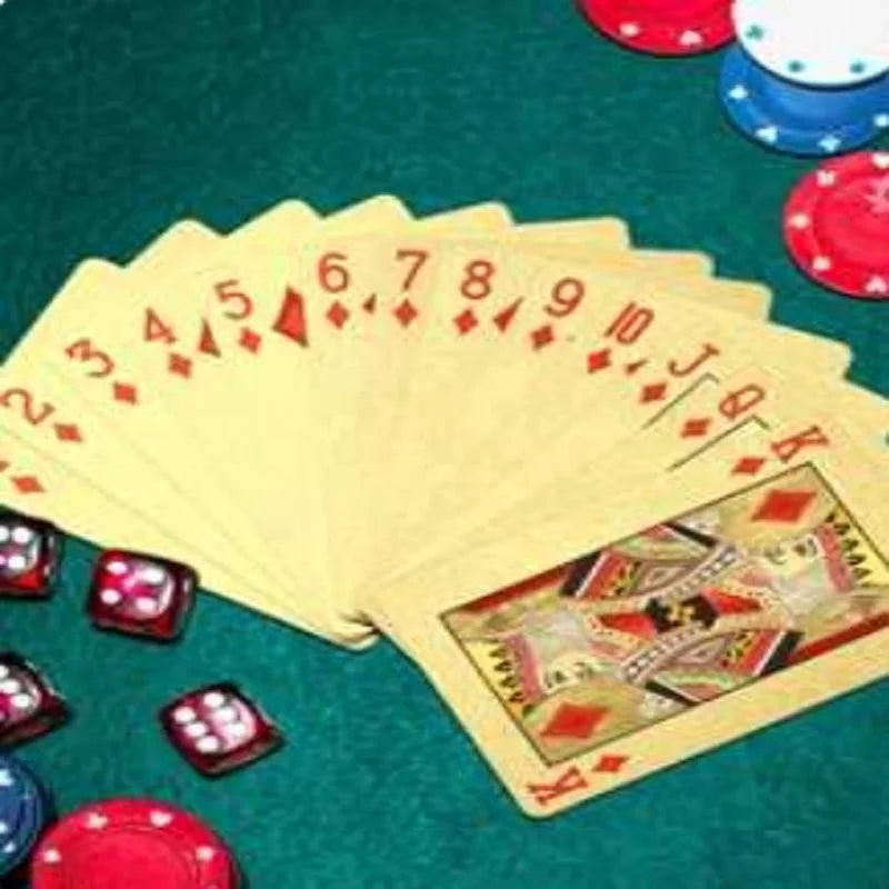 Black Gold Waterproof Plastic Playing Cards for Poker Games