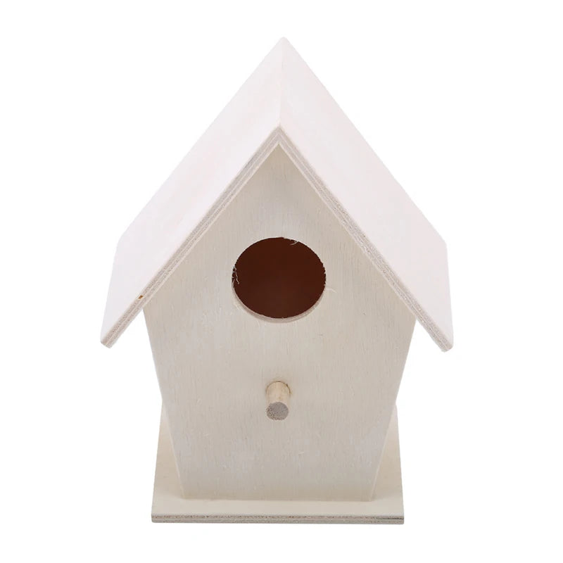 1pc Wooden Garden bird cage Home Balcony Decoration Birdhouse Bird Cage Parrot Wall Mounted Hanging Diy craft bird house gaiola