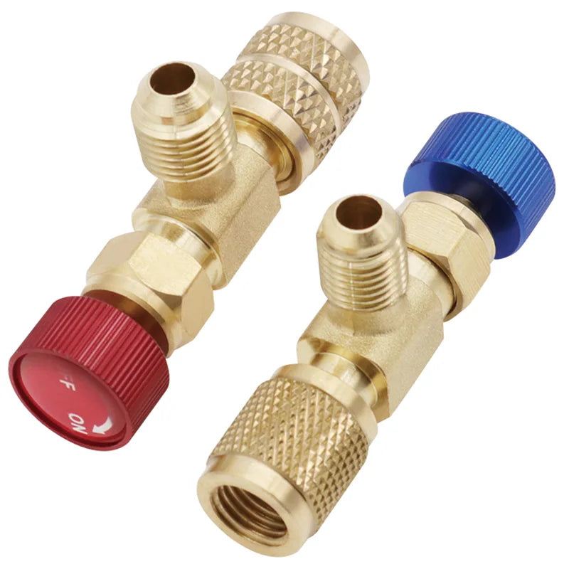 1 pieza de aire acondicionado más válvula de seguridad para líquido R410 R22, interruptor de mantenimiento de vacío de refrigerante, herramienta de detección R22