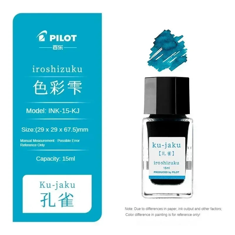 Pilot 25 Color 50ml Fountain Pen Ink Set with Glass Bottles for School and Office Use