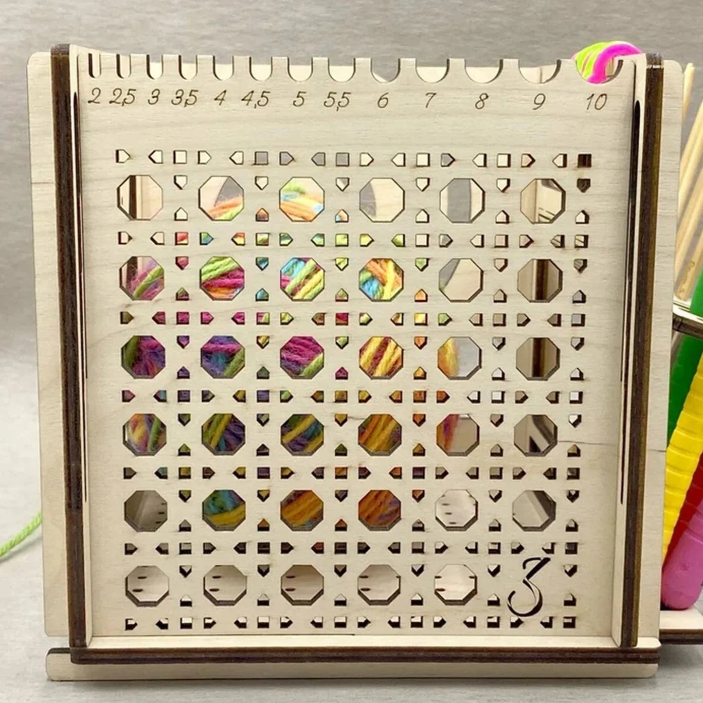 DIY All-In-One Wooden Yarn Bowl Crochet Organizer Holder