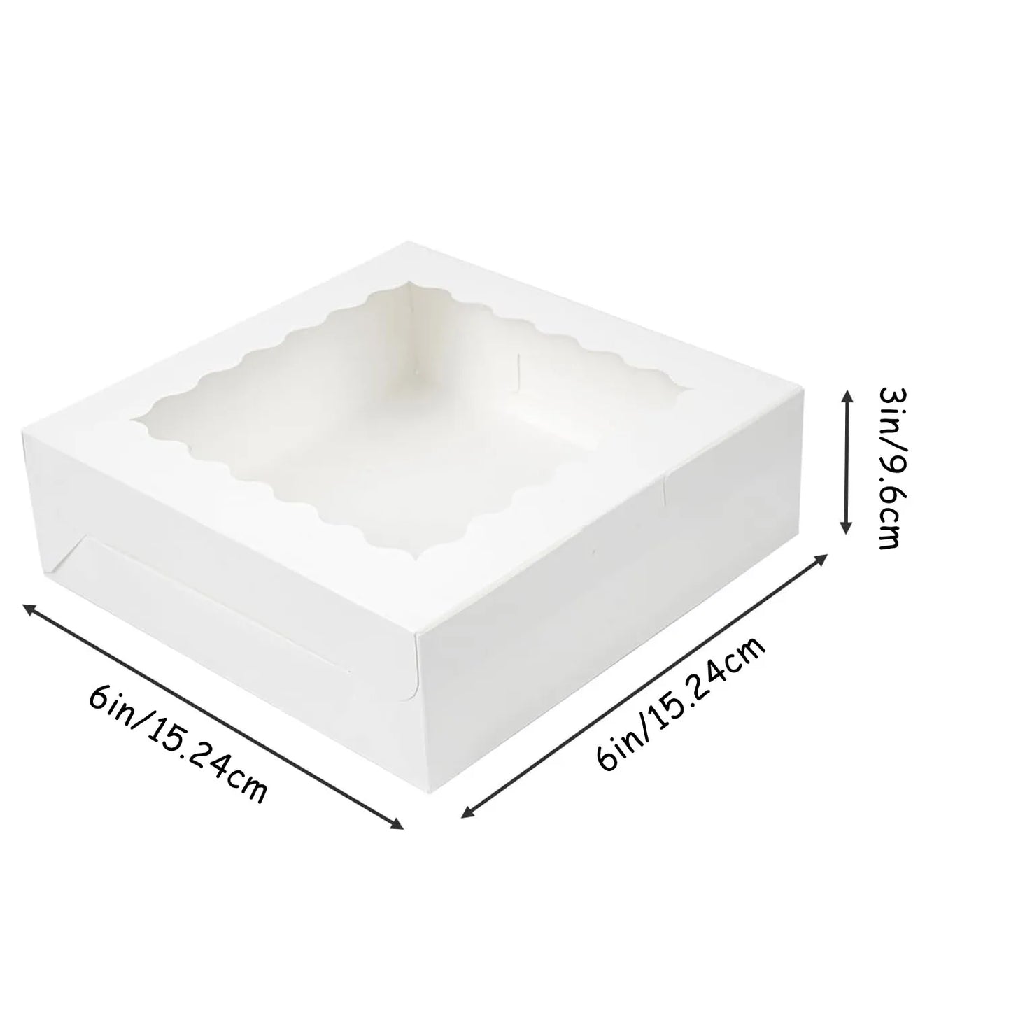 Multi Pack Window Cookie Boxes White Treat Boxes for Pastries Donuts and Chocolate Strawberries Ideal for Birthday Parties and Celebrations