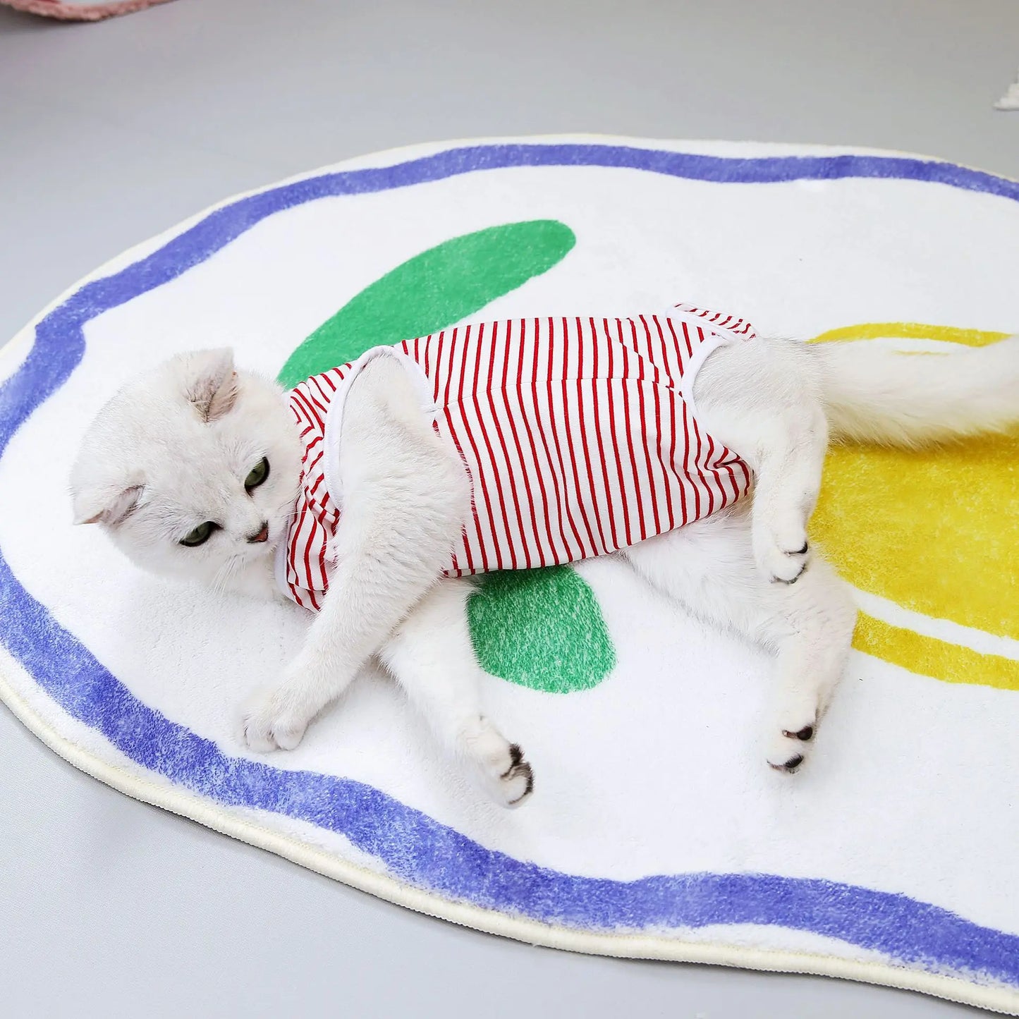 Striped Cat Sterilization Suit Pet Sterilization Suit Cat Postpartum Clothes Surgical Suit Anti Licking Weaning Suit Pet Supply