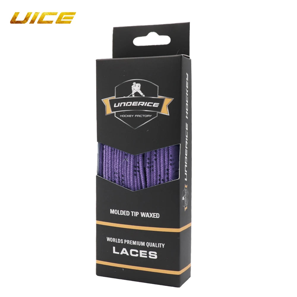 Ice Hockey Skate Laces 84-120inch Waxed Dual Layer Braid