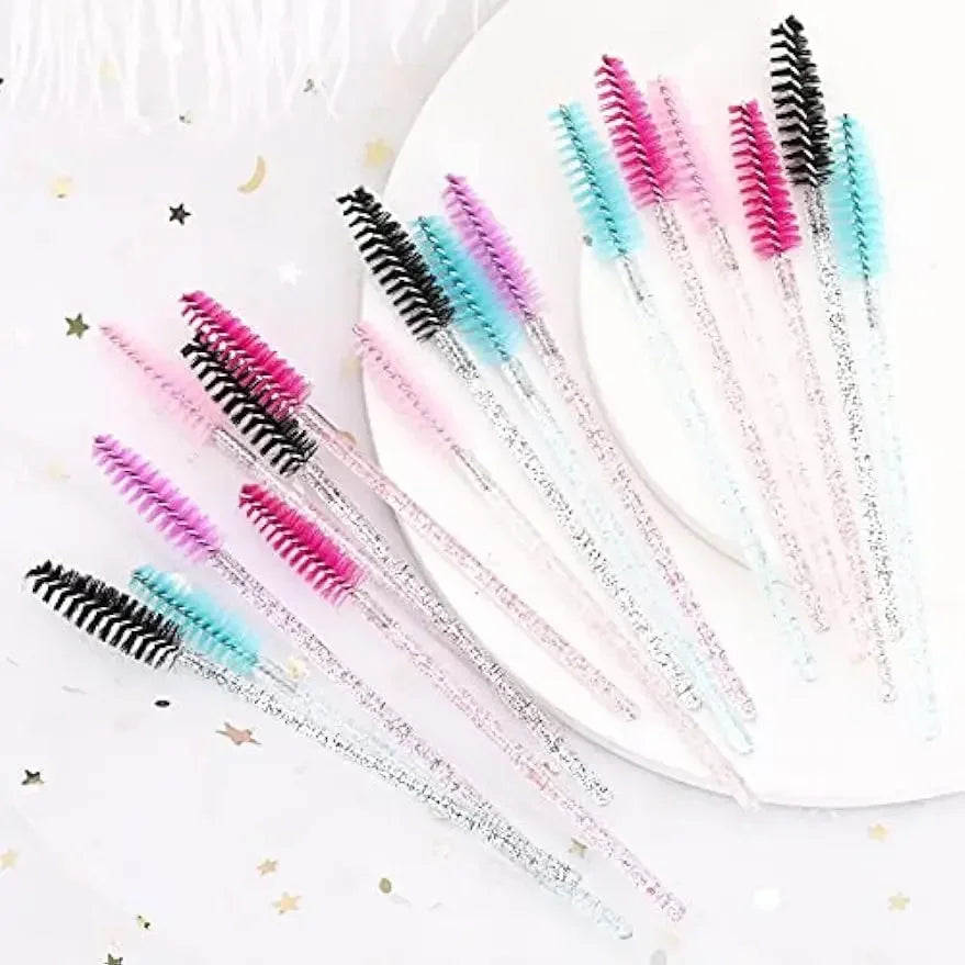 500 or 1000 Pieces Disposable Mascara Wands Eyelash Brush Spoolies for Eyebrow and Eyelash Extensions Colorful Beauty Tools